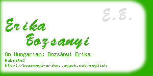 erika bozsanyi business card