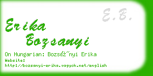 erika bozsanyi business card